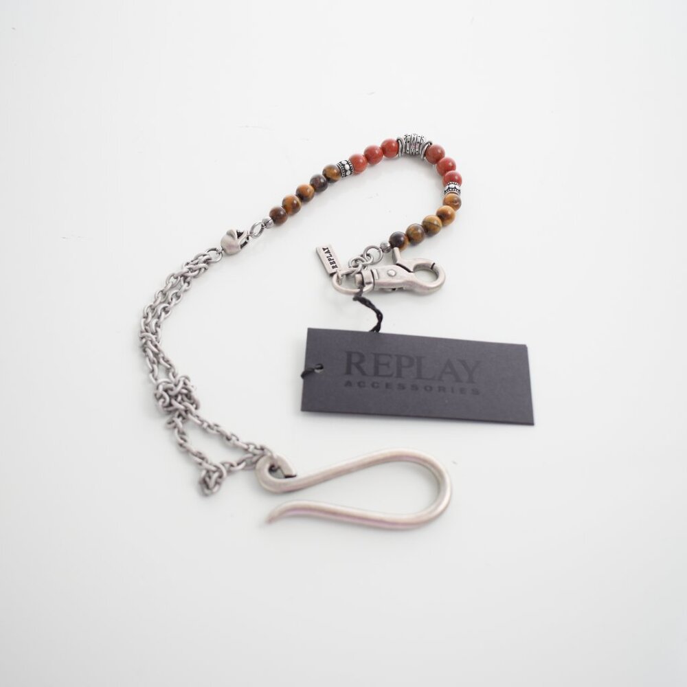 Replay Mens Beaded Wallet Chain